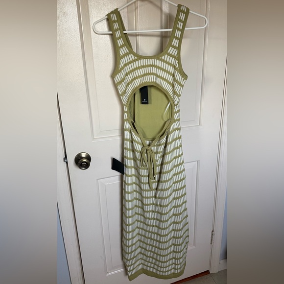 Lulu's Green and White Midi Dress - Picture 4 of 6